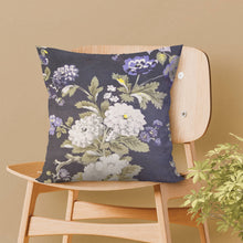 Purple Floral Velvet Cushion