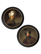 C.1700 Rembrandt's Oriental Gentlemen in Round Frame