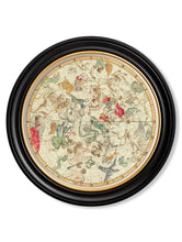 C.1820 Map of Constellations in Round Frame