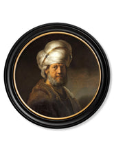 C.1700 Rembrandt's Oriental Gentlemen in Round Frame