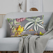 Grey Tropical Velvet Cushion