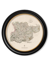 C.1806 County Maps of England in Round Frame